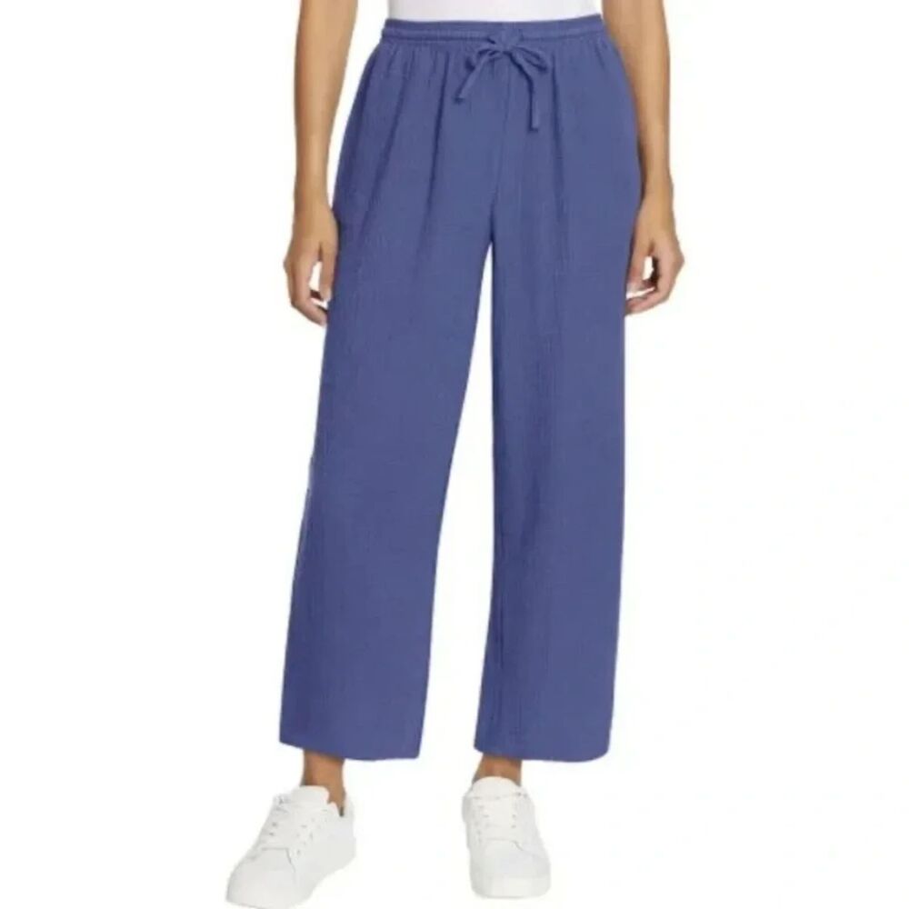 Jessica Simpson Periwinkle Cotton Gauze Crop Pant Small